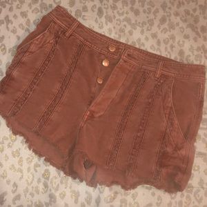 Free People lace detail shorts